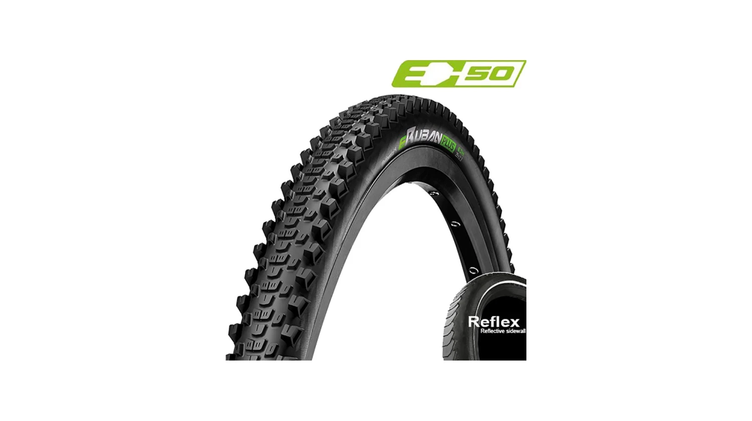 PNEU 26X2.30 CONTINENTAL E RUBAN PLUS FLANC REFLI 3 PNEU 26X2.30 CONTINENTAL E RUBAN PLUS FLANC REFLI